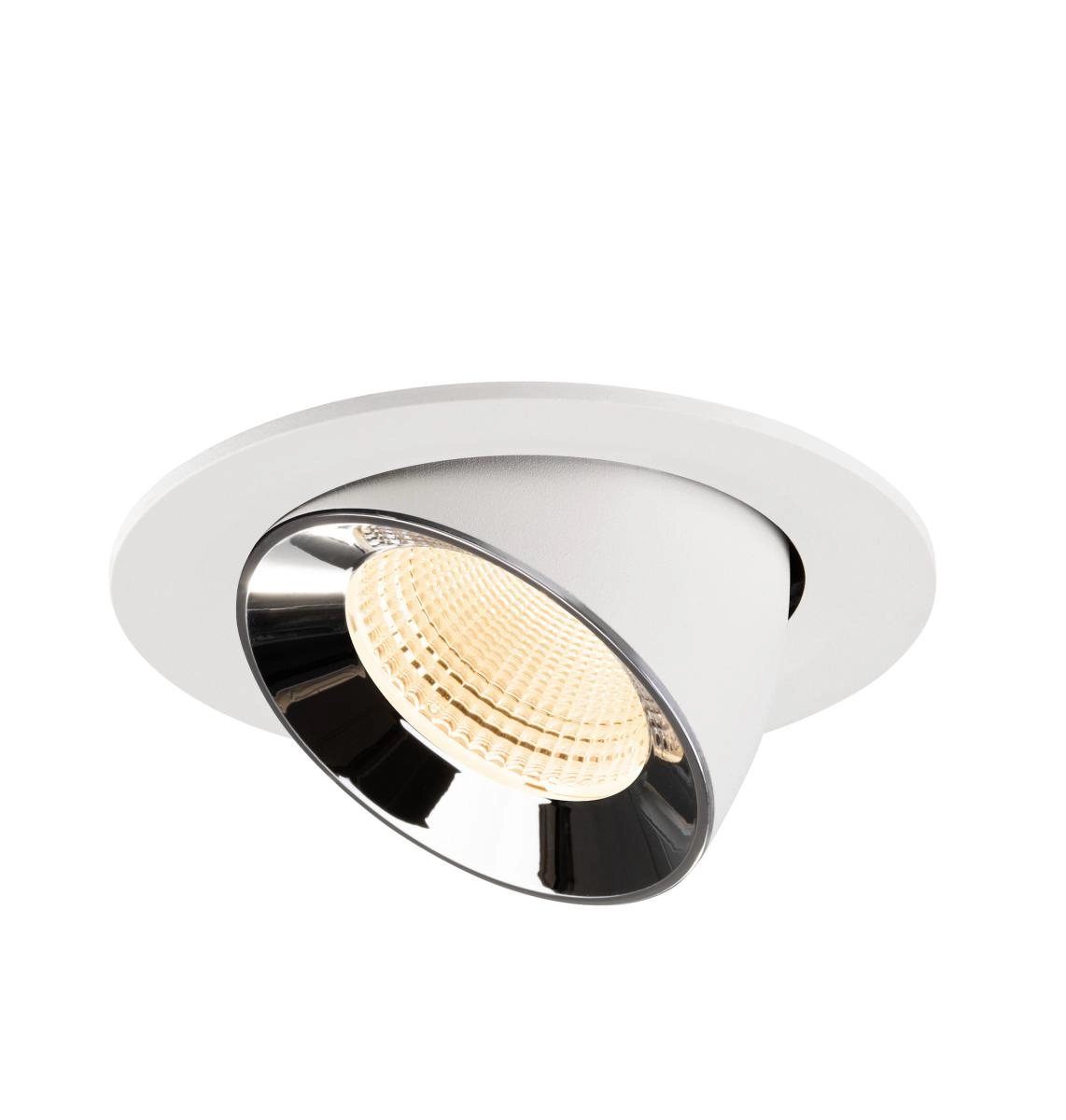 Recessed spotlight Numinos Gimble L white/chrome 2700K - 55deg SLV 4024163310345