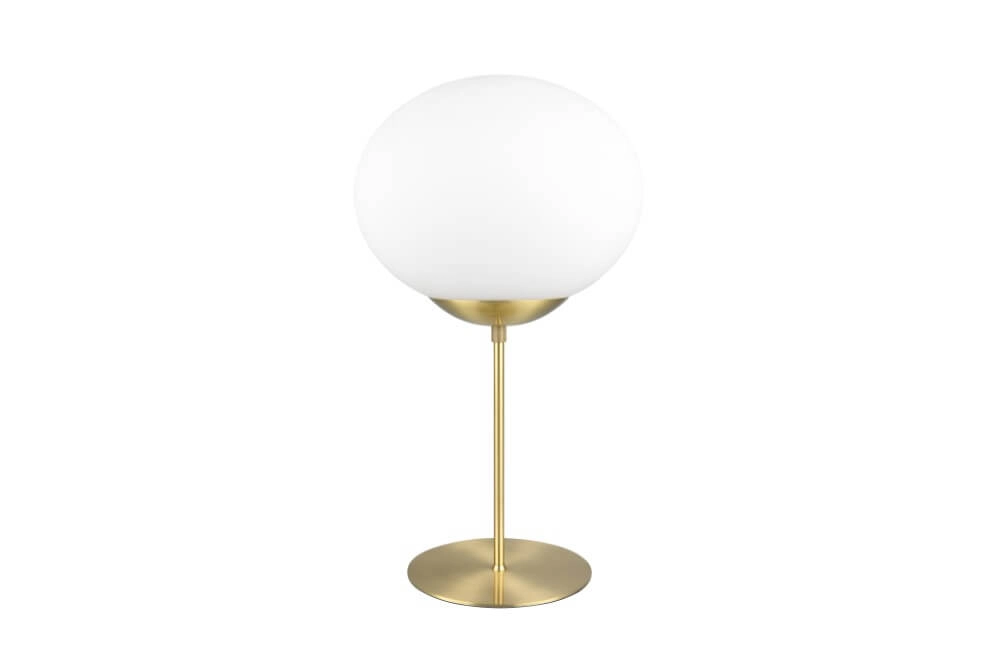 Table lamp Fomento Ø 30cm - brass with white glass Trio 4017807616170