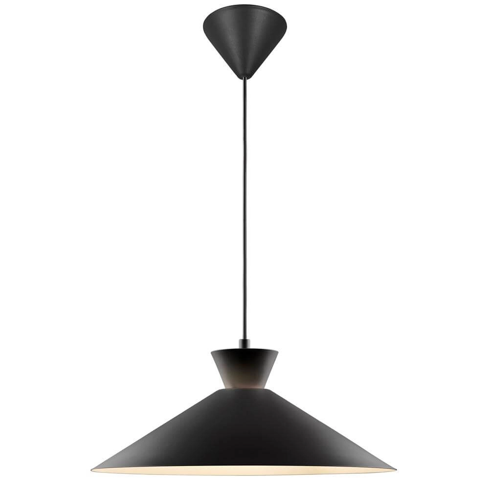 Sleek pendant lamp Dial black Ø 45cm