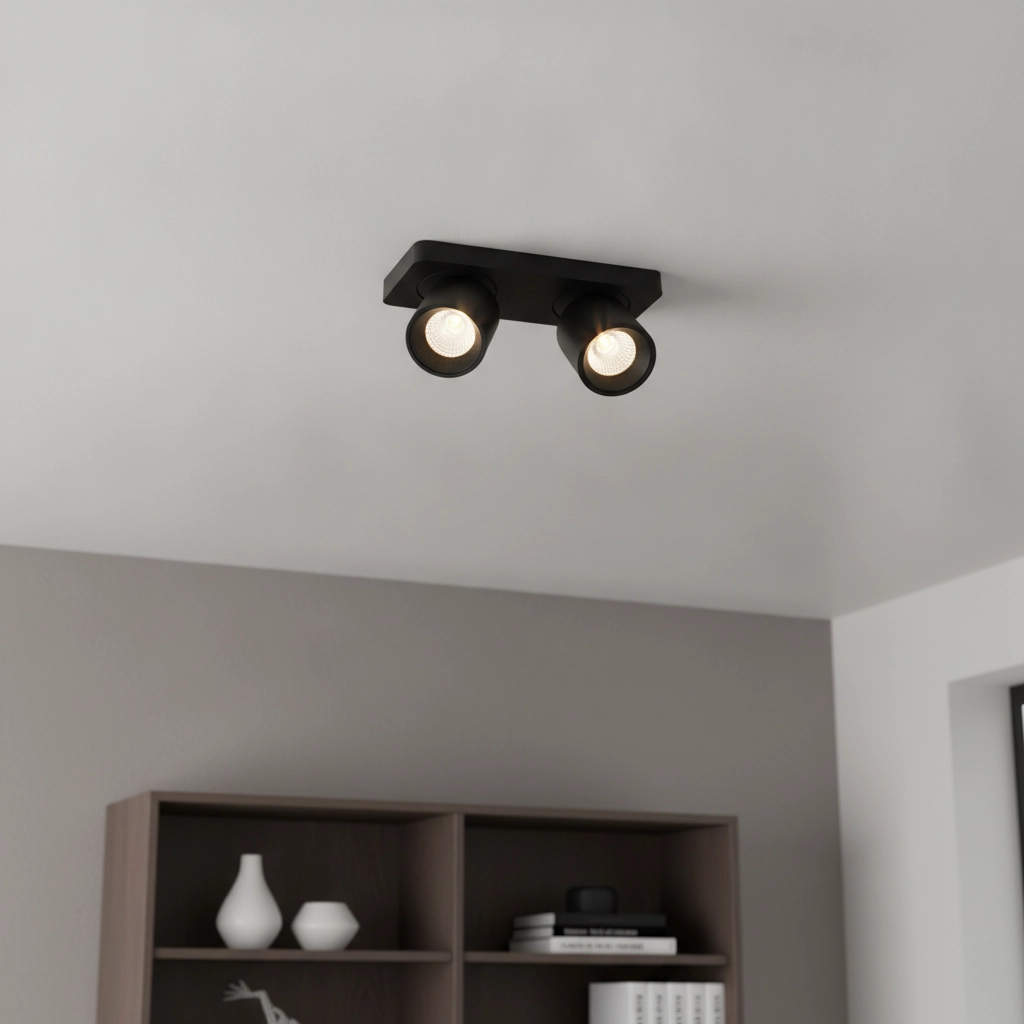 Double LED spot Laguna 2-light black
