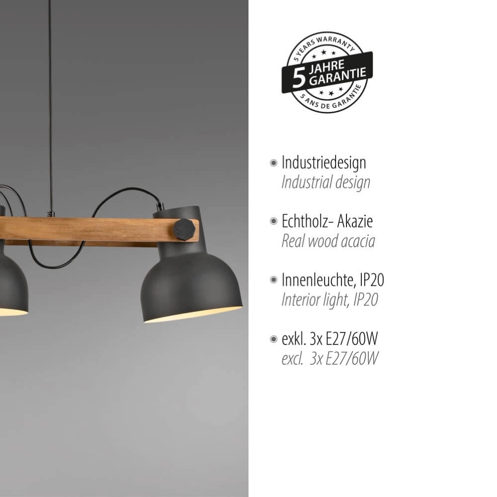 Pendant lamp Cup 2.0 3-light Just Light 4043689000677