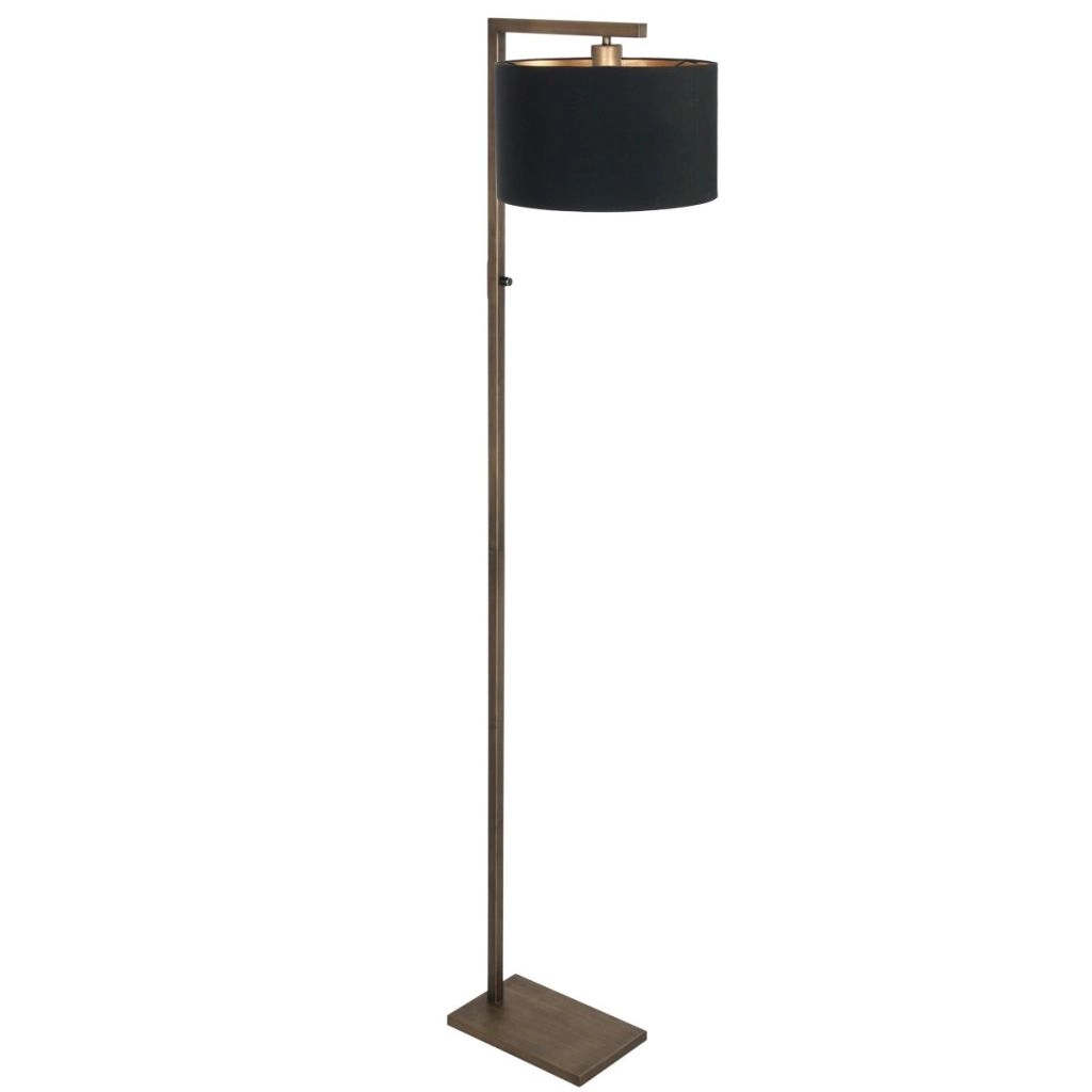 Floor lamp bronze Stang with black hood Steinhauer 8712746189698