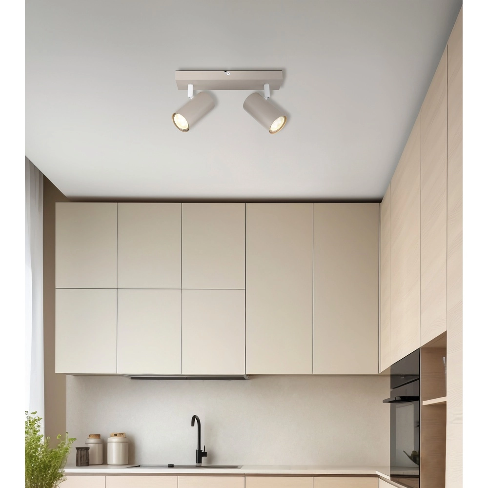 2-light ceiling spotlight Robby sand brown Globo 9007371566457