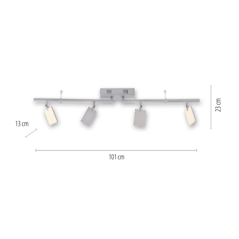 Ceiling lamp Pure Mira 4-light aluminum Paul Neuhaus 4012248358870
