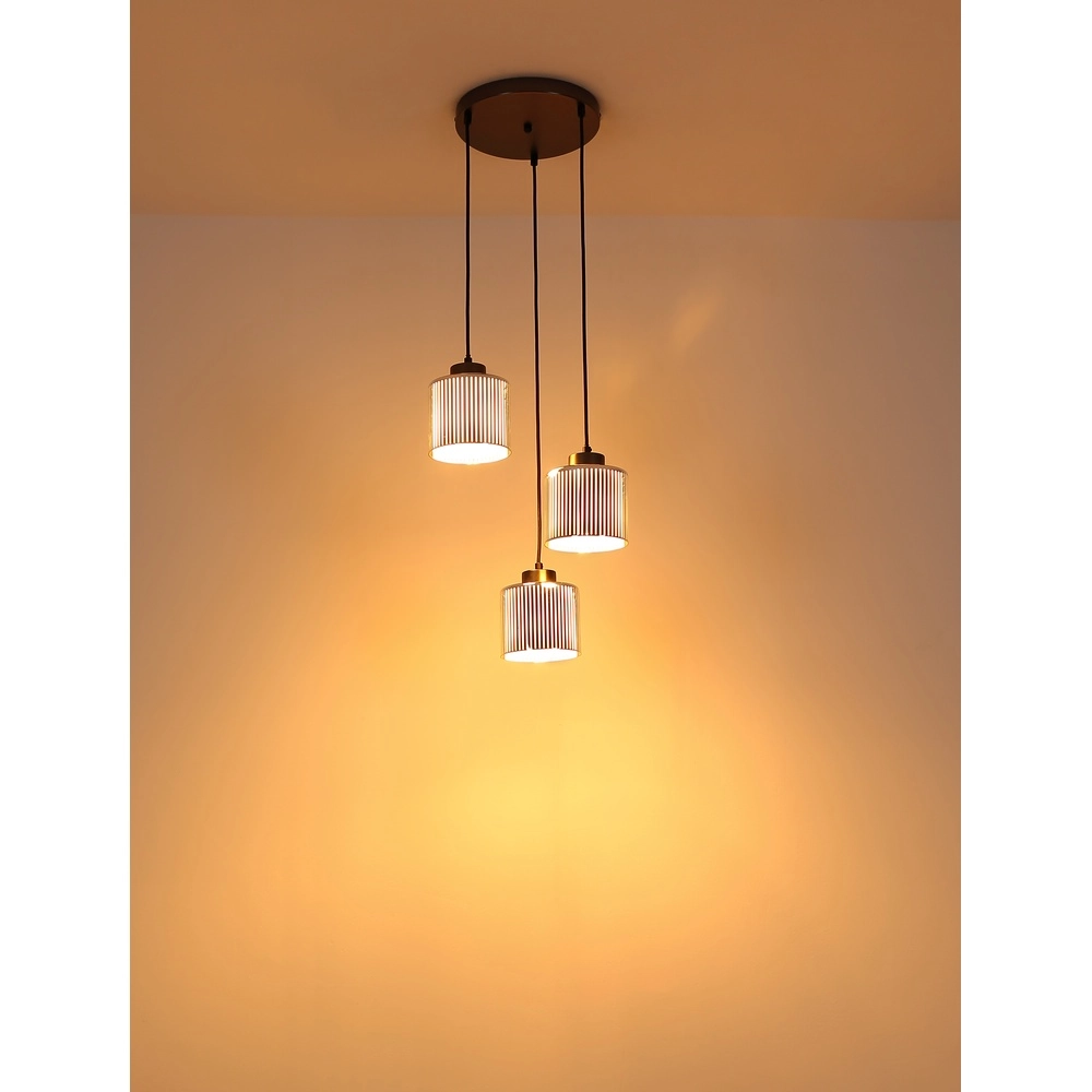 Design pendant lamp Felicia gunmetal 3-lights Globo 9007371522965
