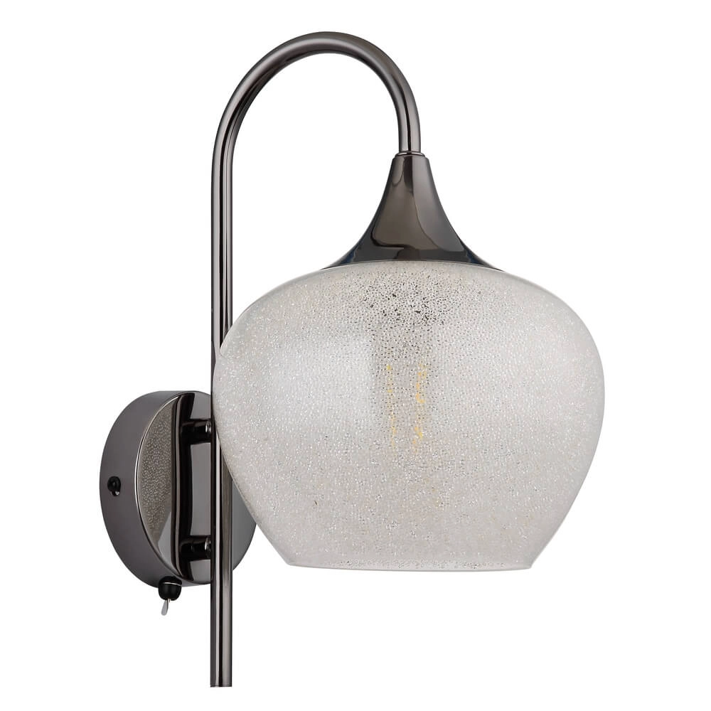 Anthracite wall lamp Maxy with white glass single Globo 9007371447190