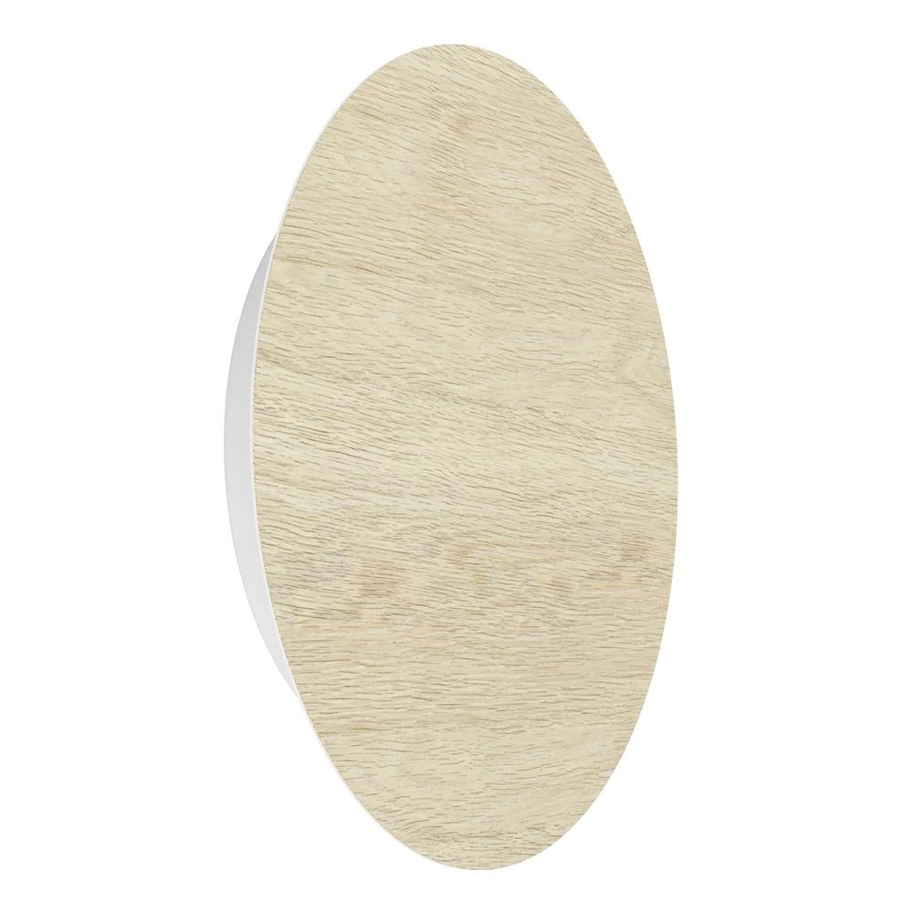 Wood look led wall lamp Alamilo Ø 22cm