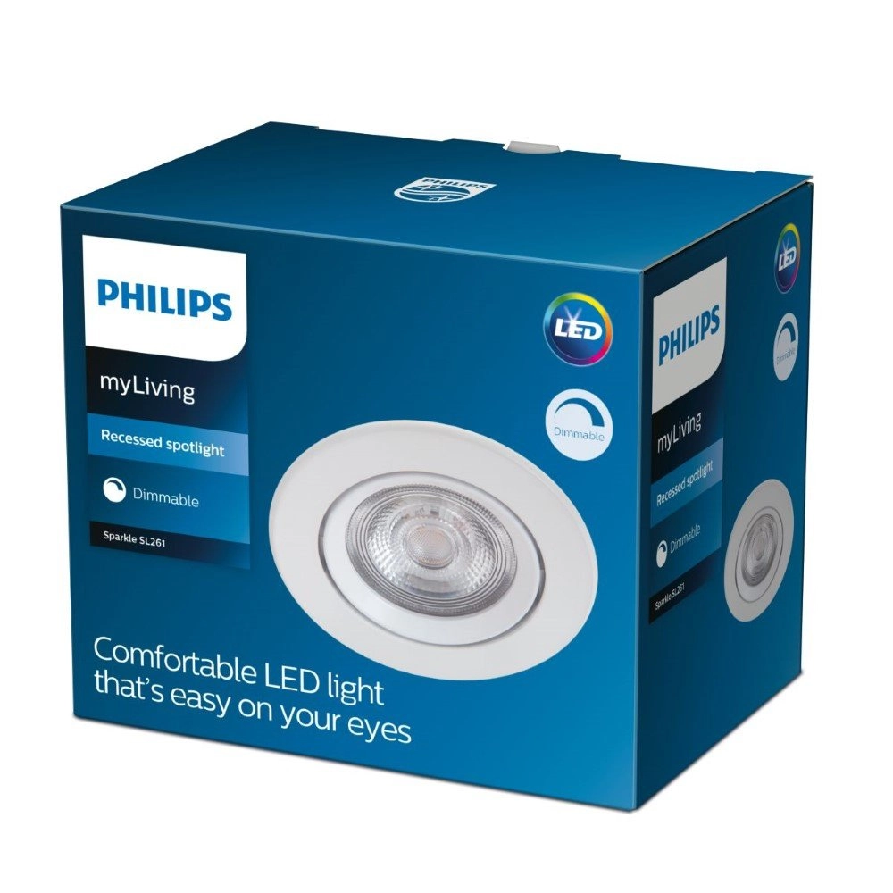 Led spot Sparkle 5w - 2700K - 8.5cm white Philips 8718699755607
