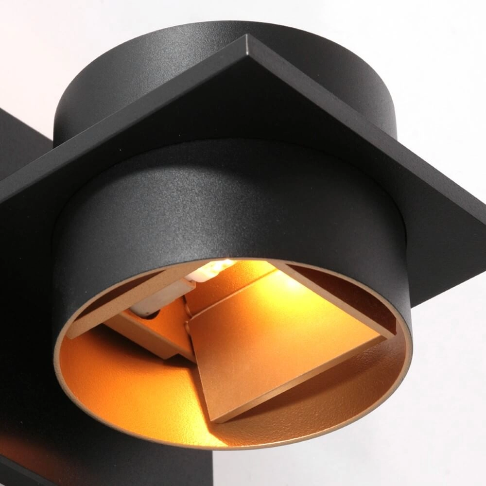 Black wall spotlight Muro cylinder Steinhauer 8712746152654
