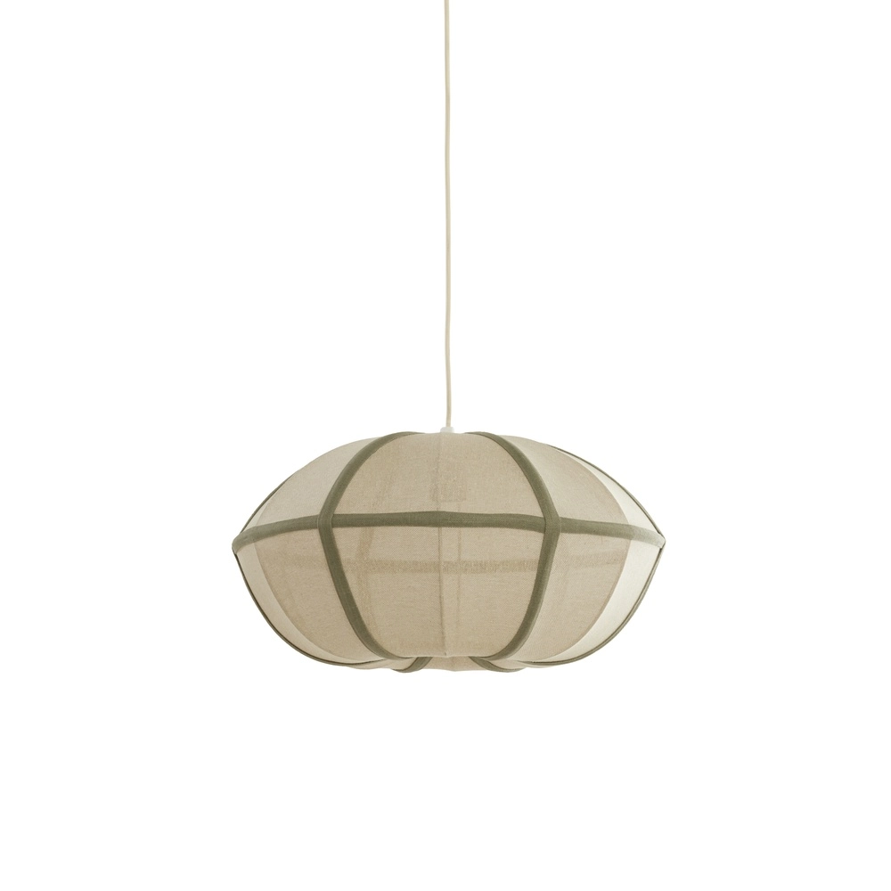 Japandi pendant lamp Mirelys Ø 49cm - olive green