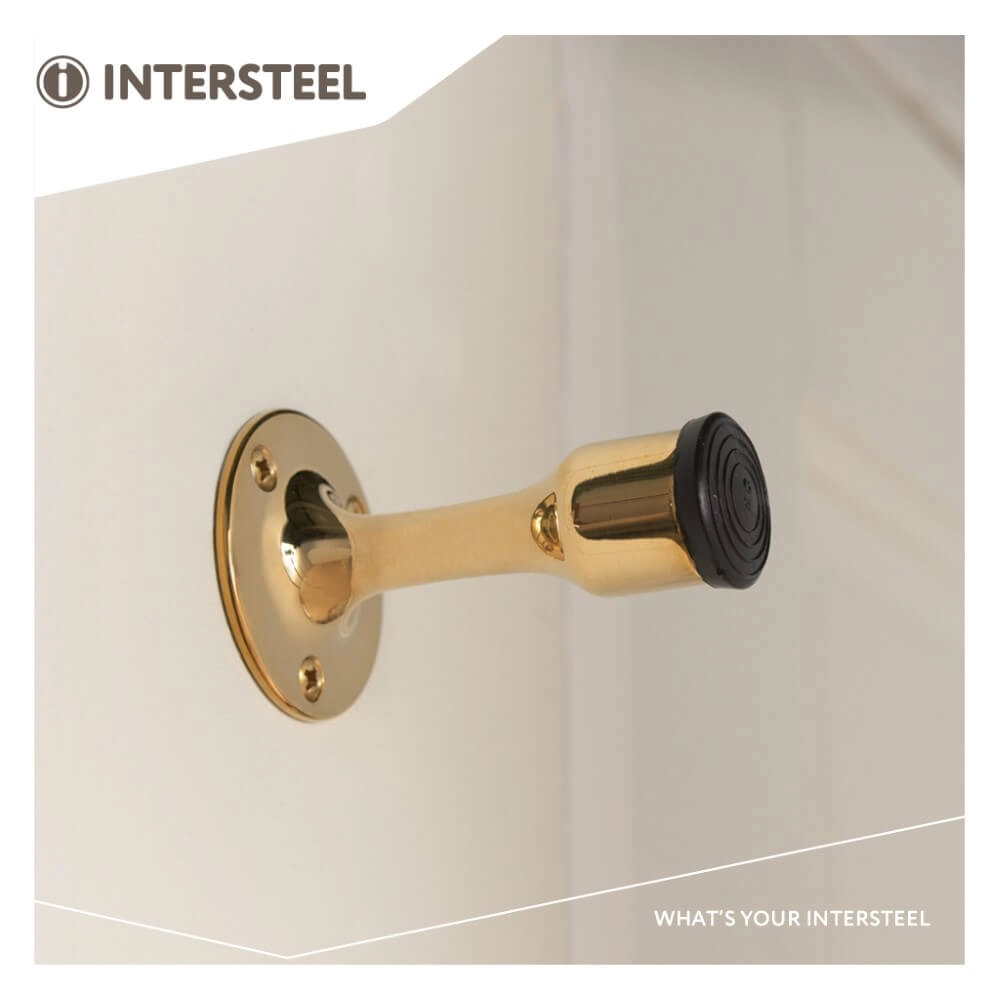 Doorstop Stelo straight brass unlacquered Intersteel 8714186018316
