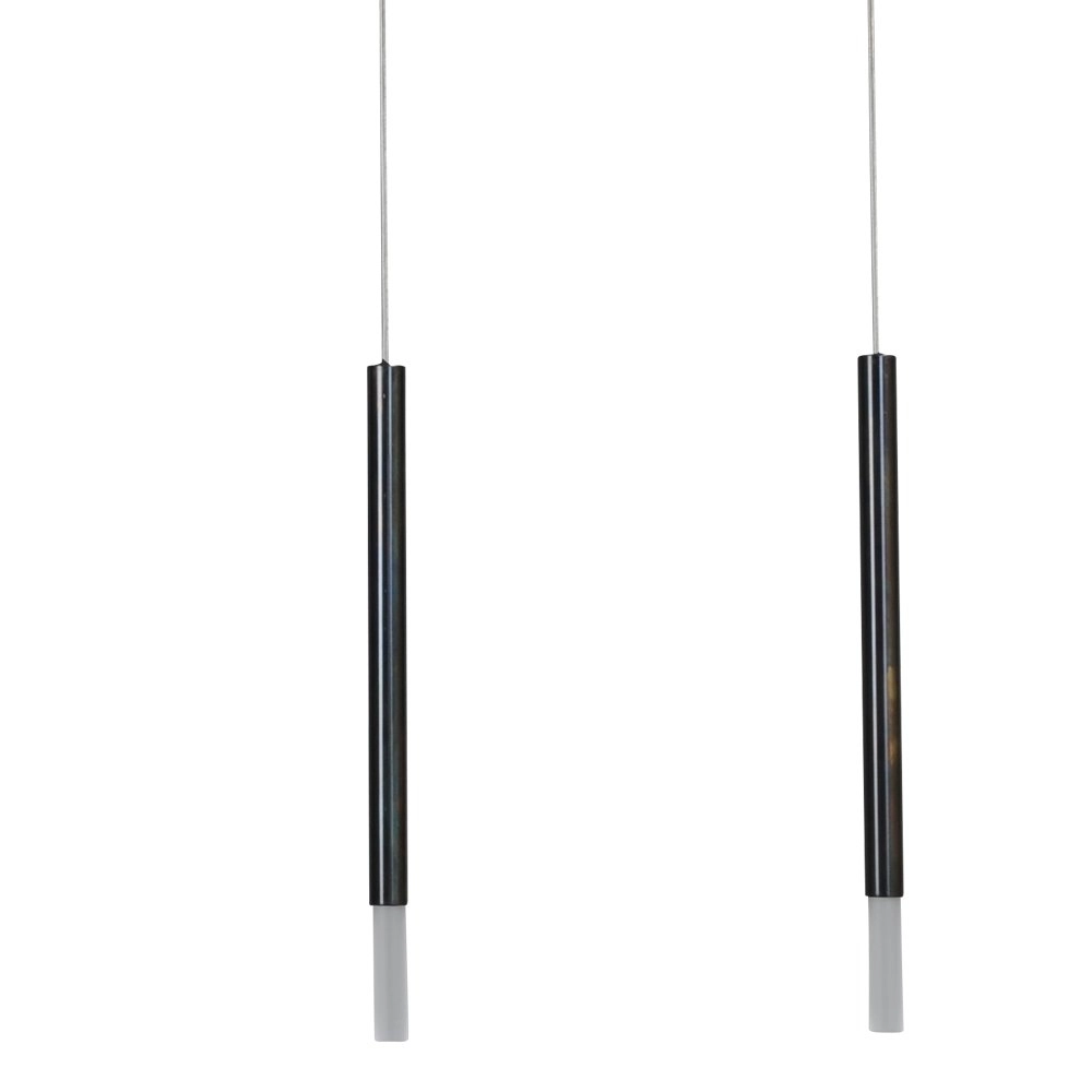 Black dining table hanging lamp Flute 5-light design cylinders Masterlight 8718121209197
