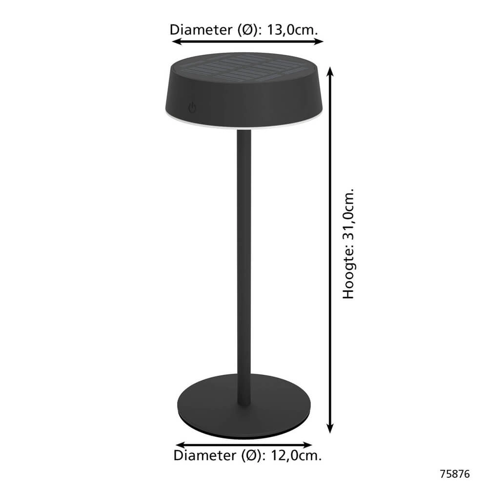Sleek table lamp Simeri Hybrid Black Eglo 9002759758769