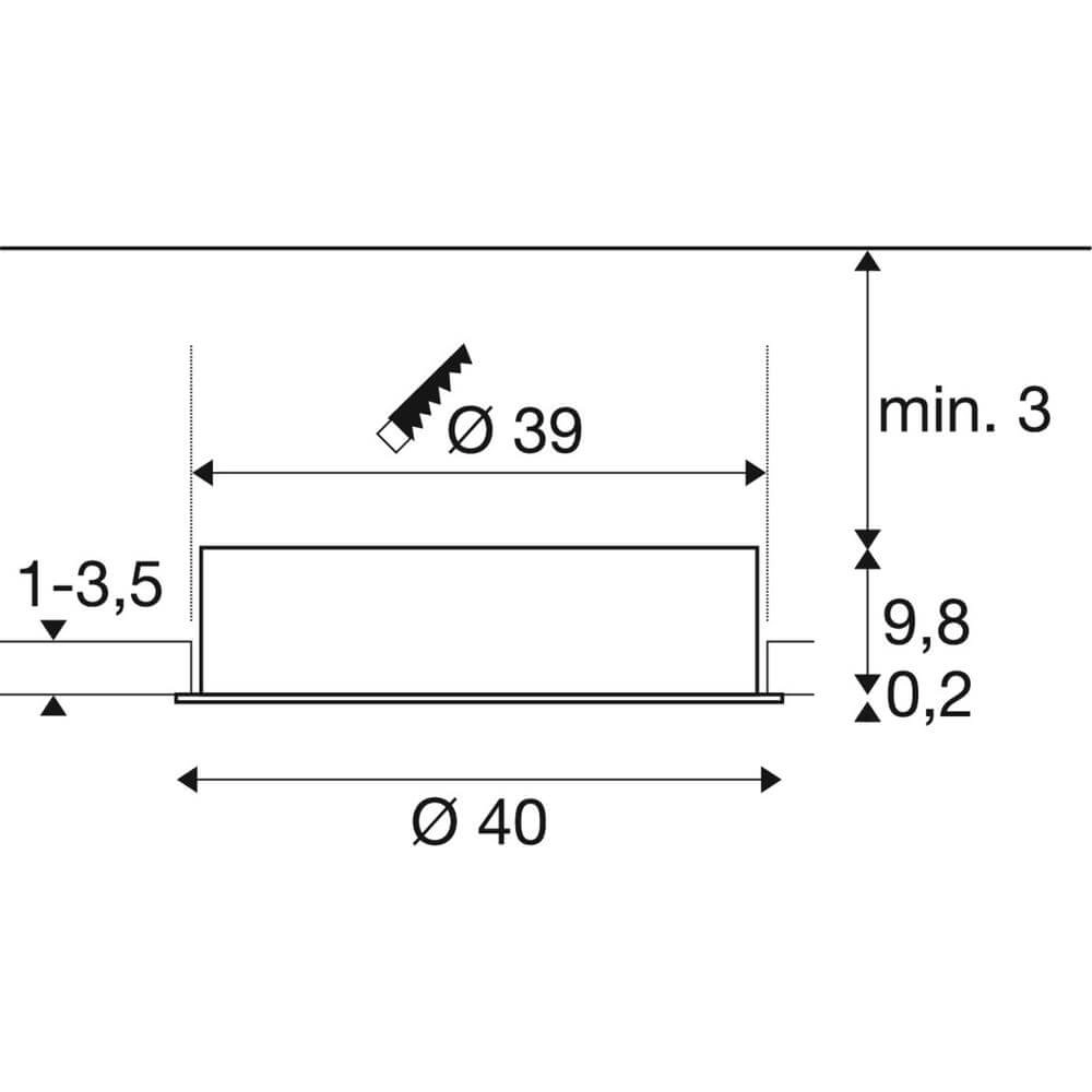 Recessed ceiling lamp Medo 40 white Ø 40cm with frame SLV 4024163297684