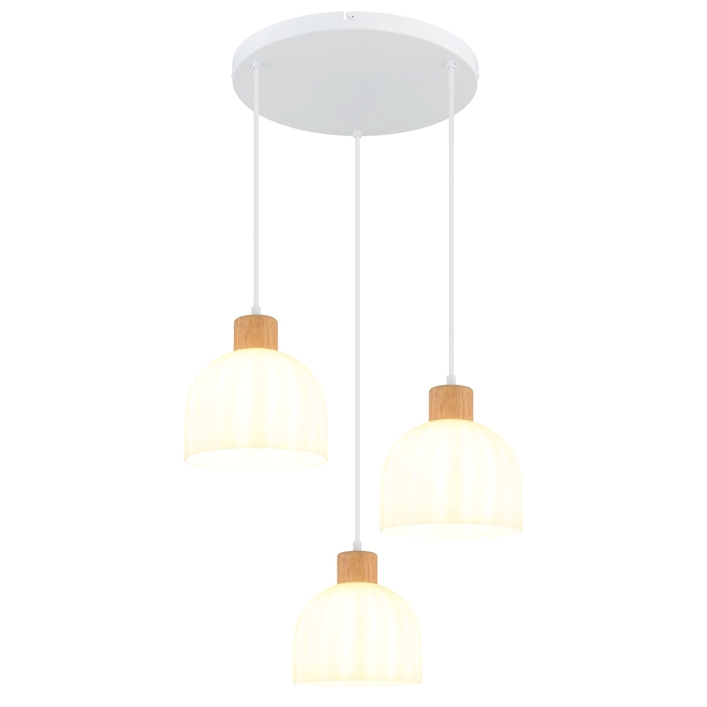 3-light pendant lamp Swanson white