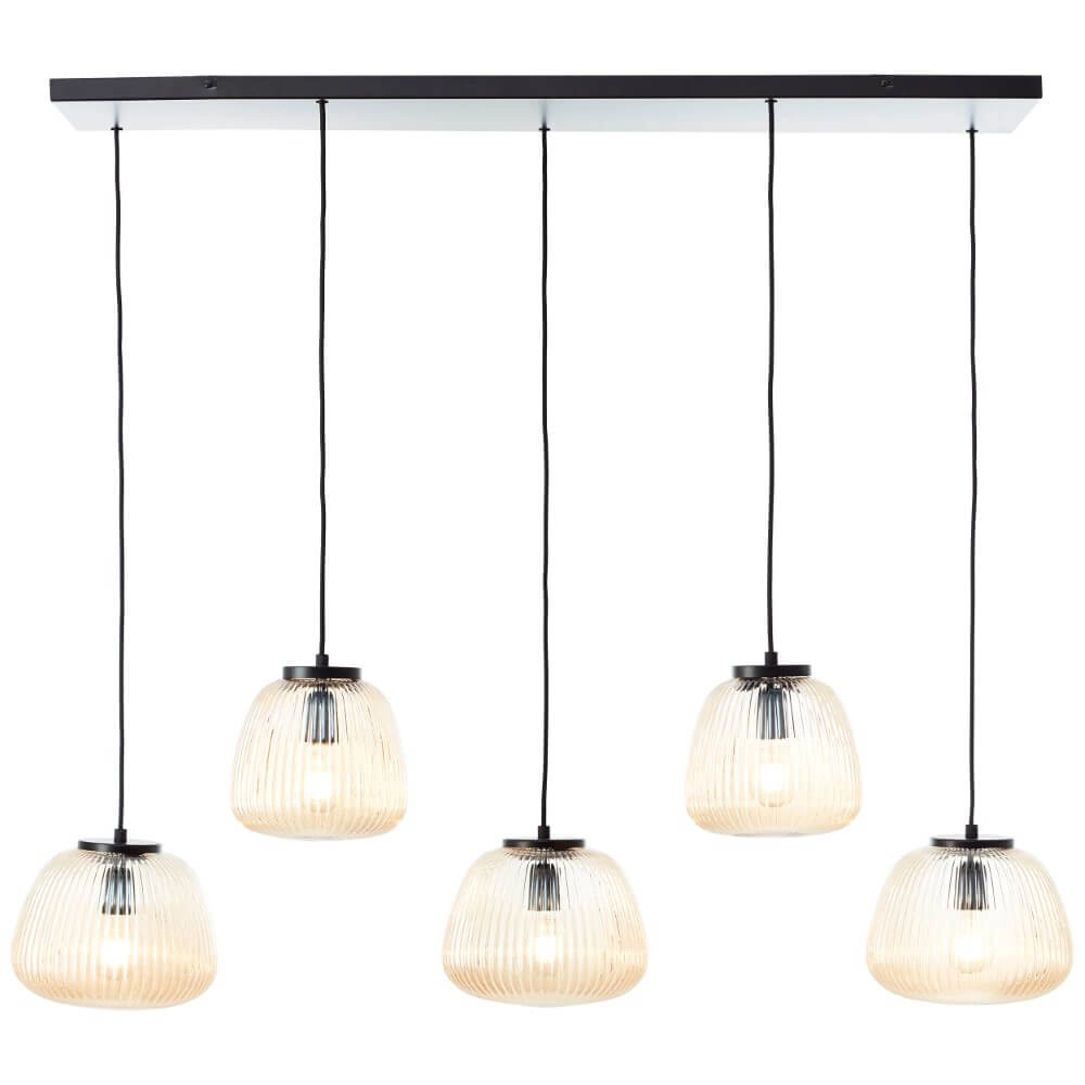 5-light pendant lamp Kaizen black and white
