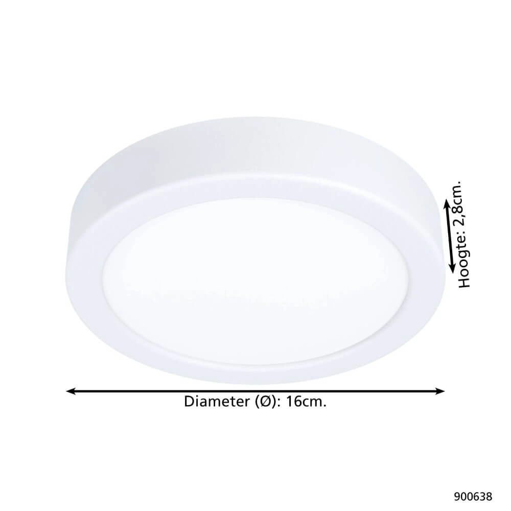 Bathroom lamp Fueva 5 IP44 - White - Ø 16cm Eglo 9008606245222