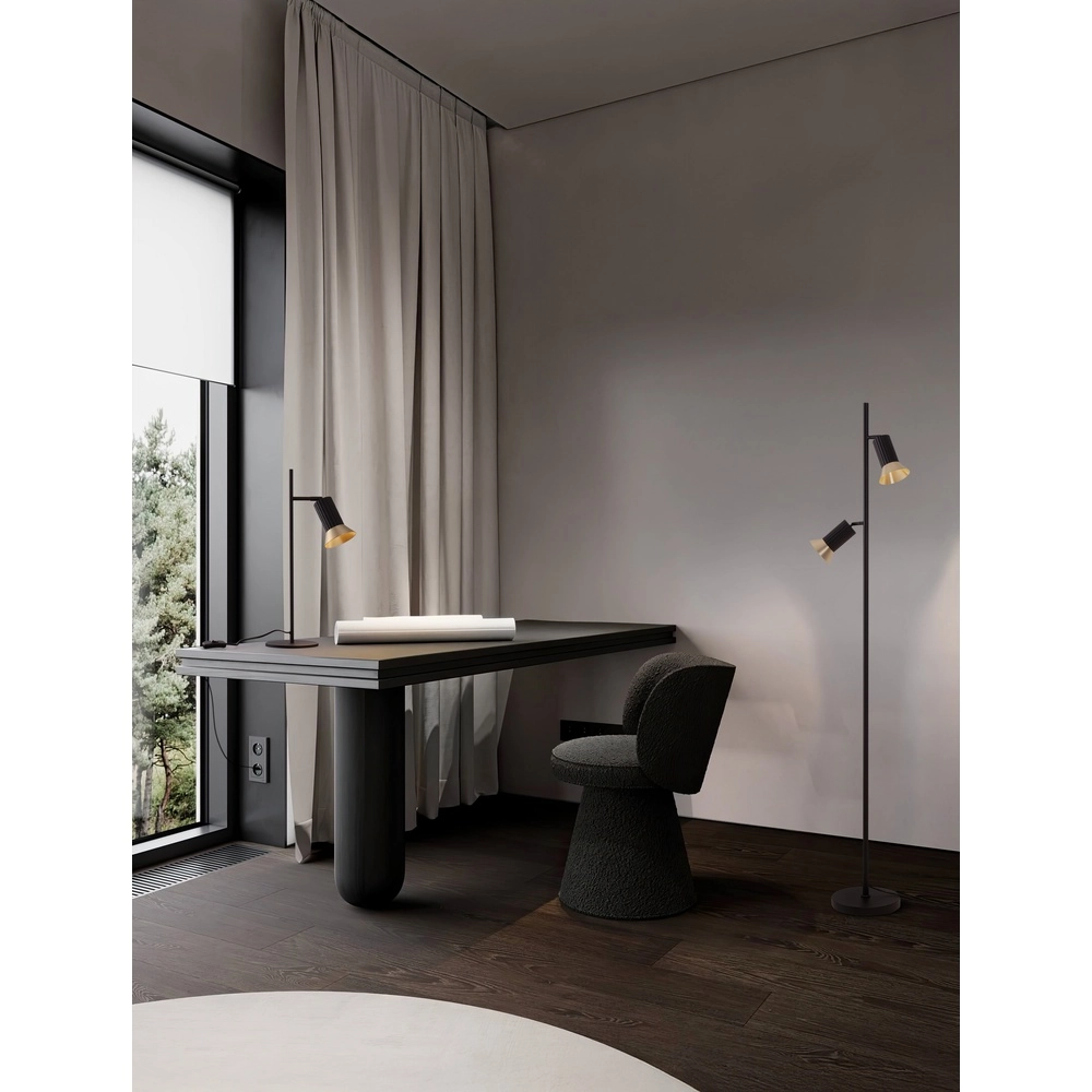 Design table lamp Luvia black with gold Lyora 5212017475596