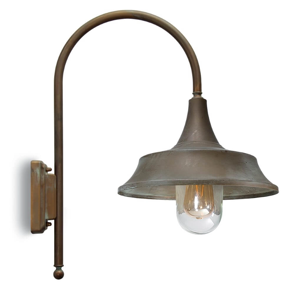 Country wall lamp Atelier S - aged brass