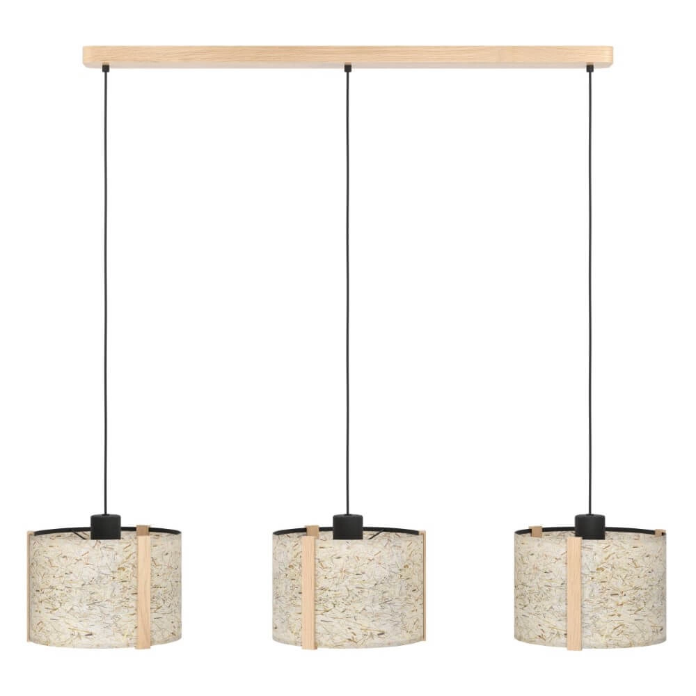 3-light hanging lamp Hontongas with beige shades Stars of Light 9008606274635