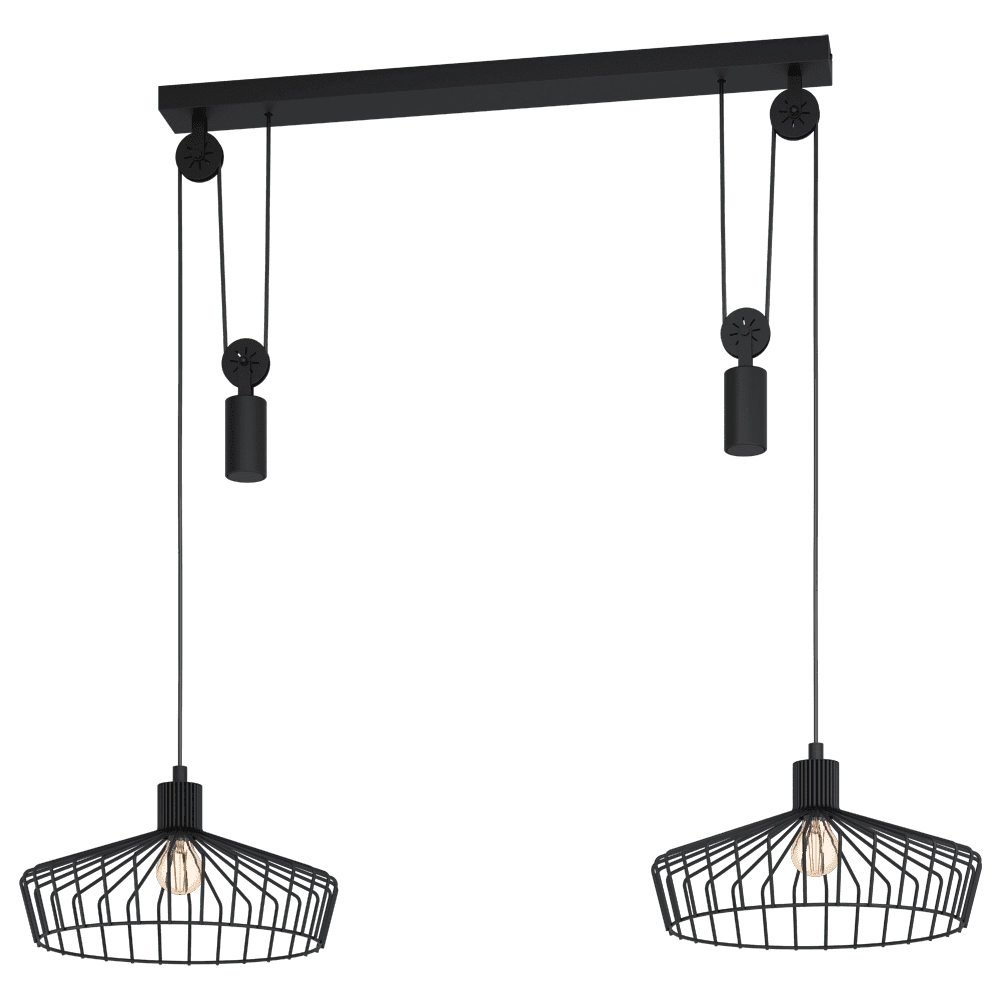 Dining room hanging lamp Winkworth with two hoods