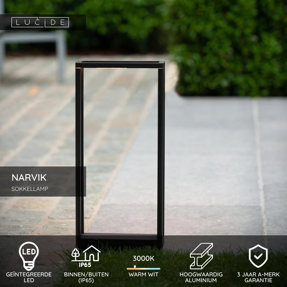 Unique pedestal lamp Narvik Black Lucide 5411212152039