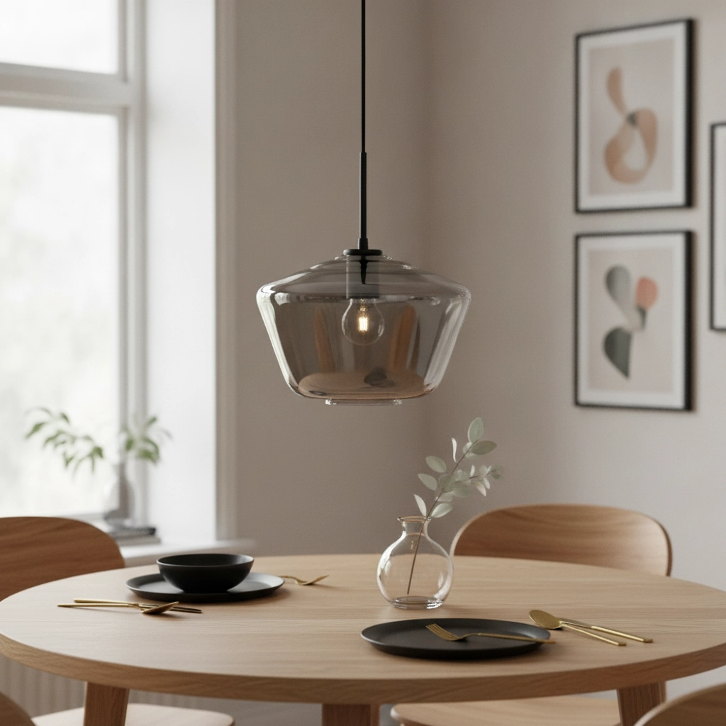 Pendant lamp Veiro chrome glass Ø 30 x 22cm