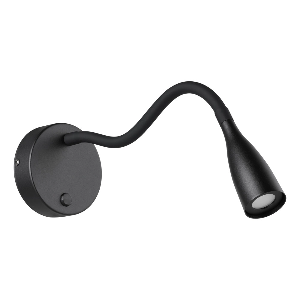 Bedside lamp Olivandino Flexible Black