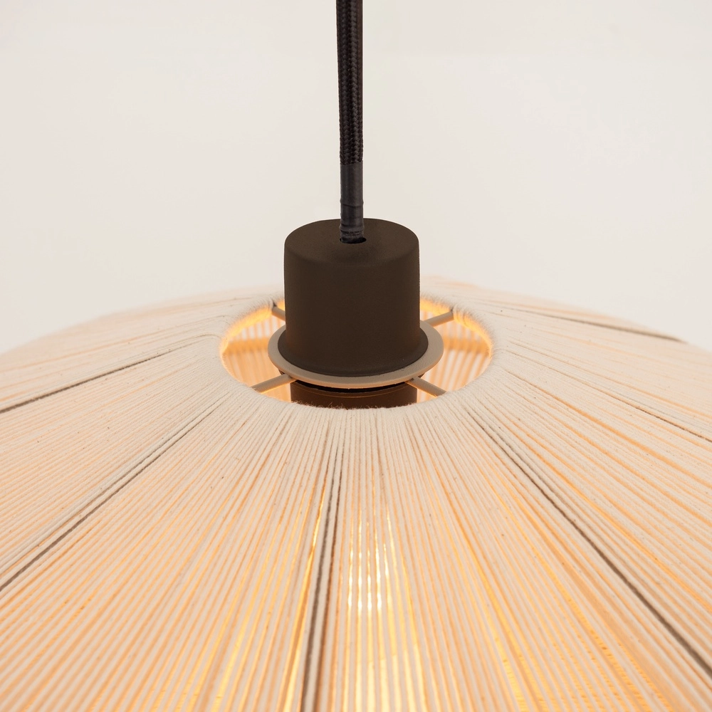 Japandi pendant lamp Orimini Ø 38cm - bronze with cream Eglo 9008606347827