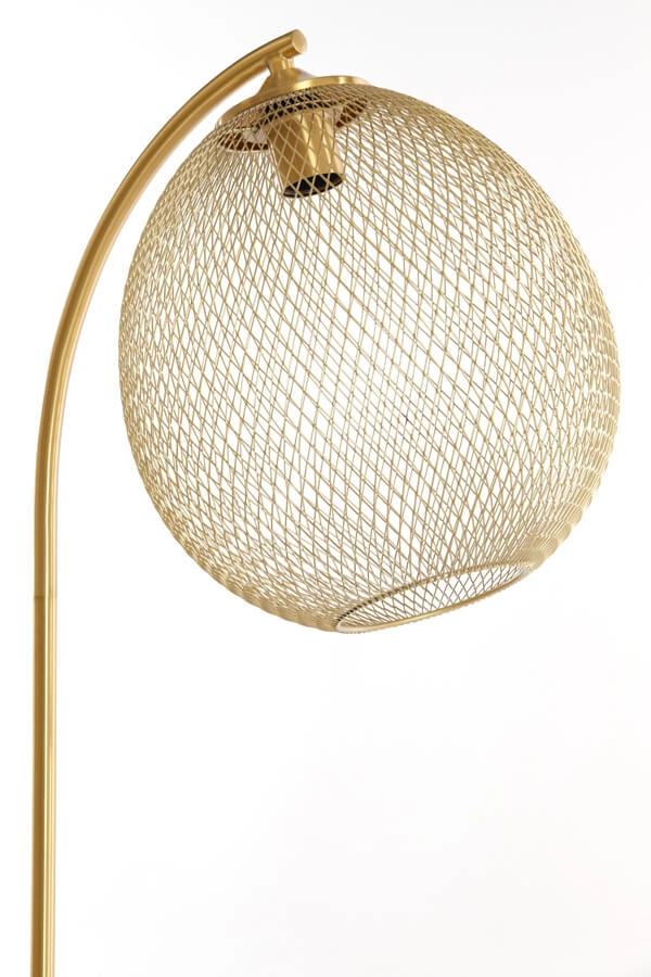 Golden floor lamp Moroc Ø 30cm Light & Living 8717807686437