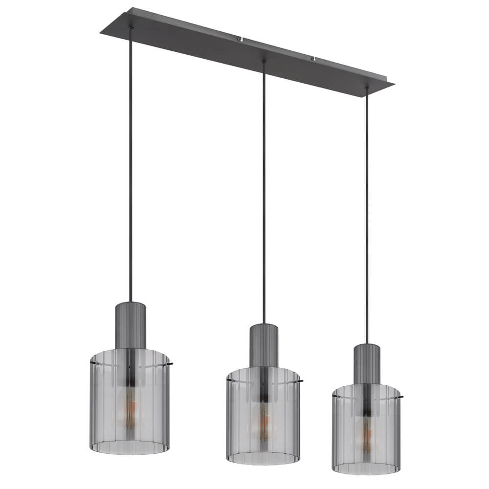 3-light pendant lamp Tulivar Design Smoke Glass Globo 9007371459650