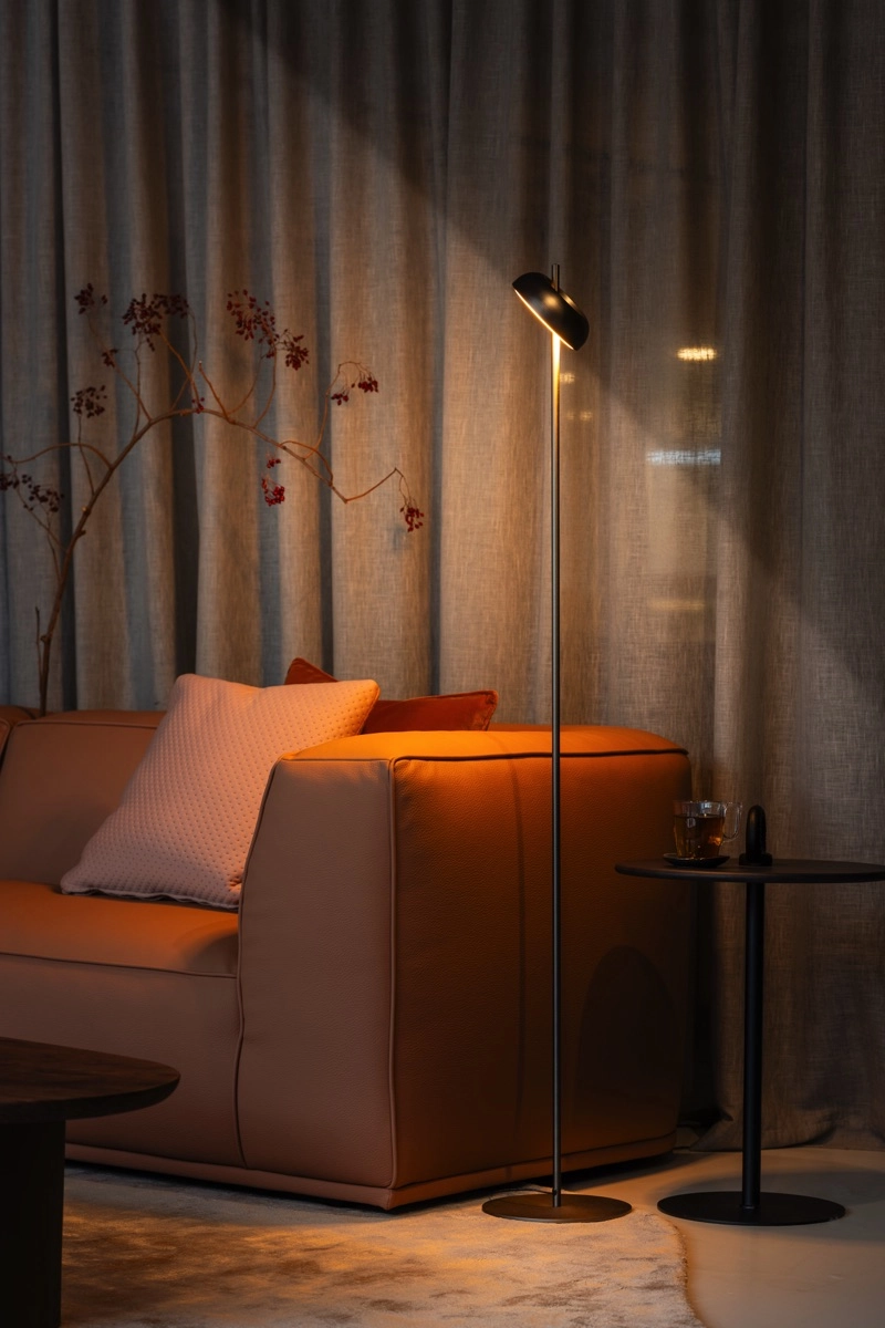 Led floor lamp Maureen nickel black ETH 8720195310891