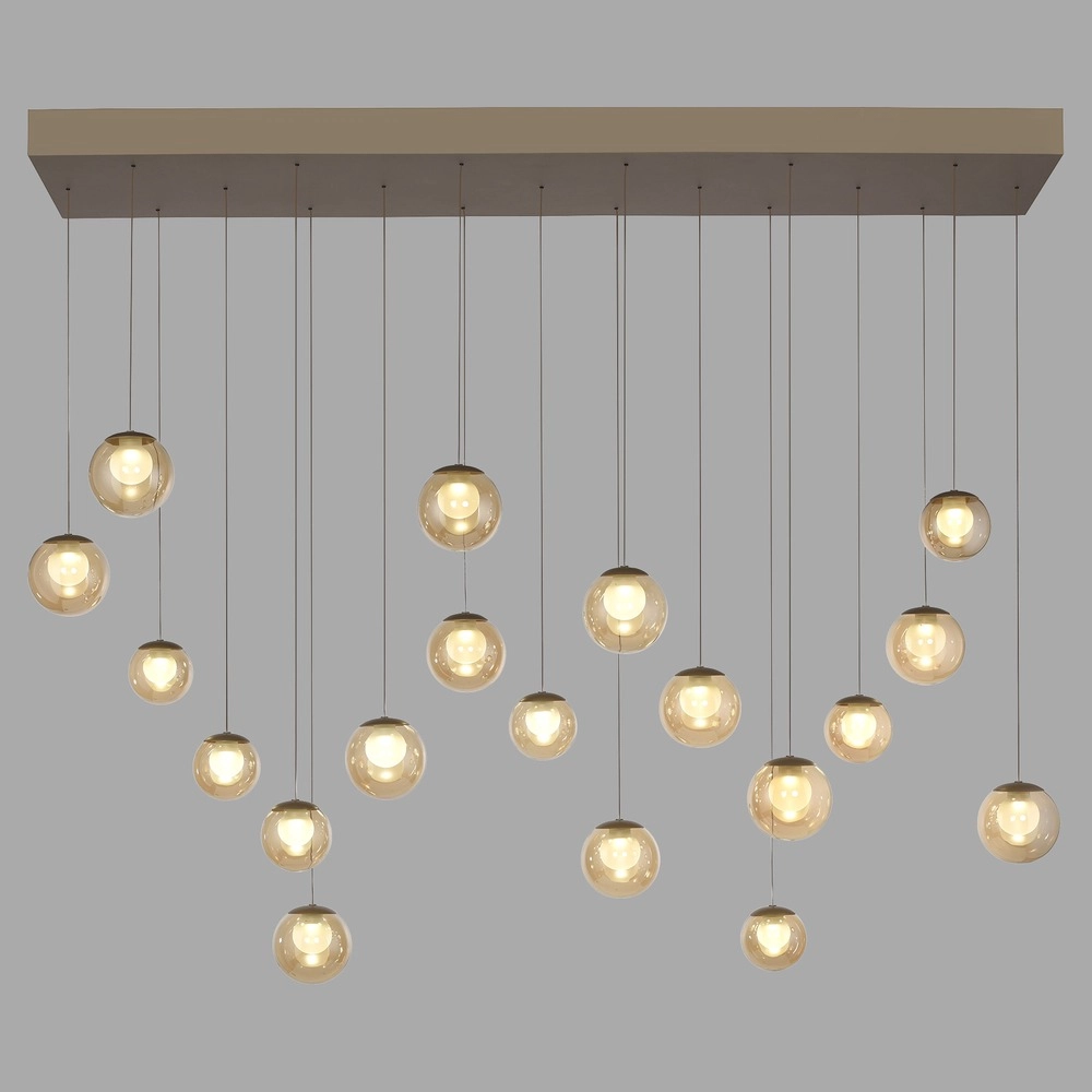 19-light pendant lamp Pure Popup Bronce