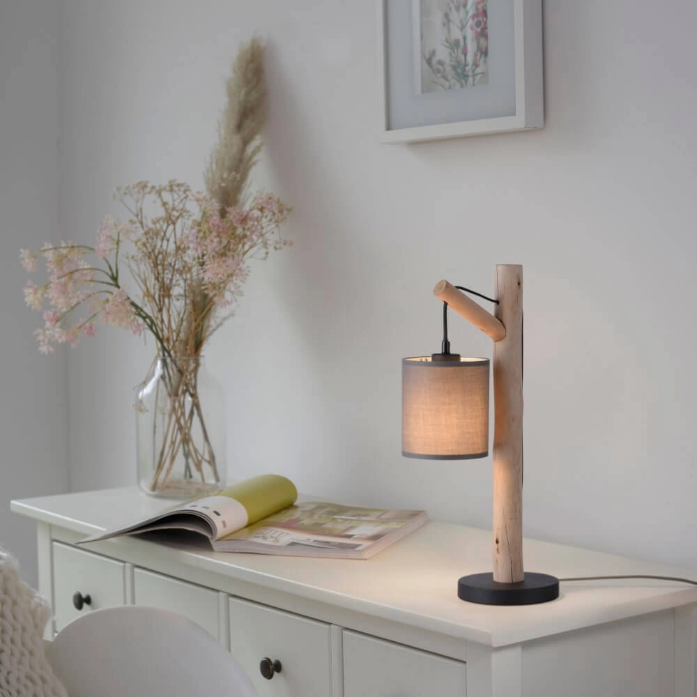 Country table lamp Green Tribu Taupe Just Light 4043689995188