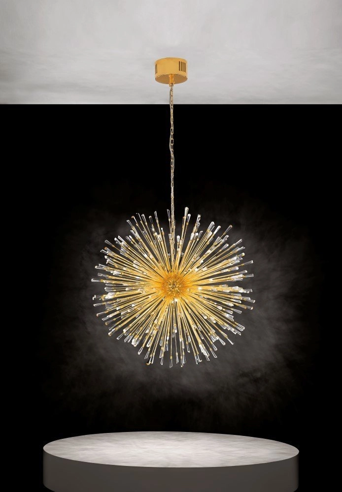 Pendant lamp Vivaldo 1 98cm gold Stars of Light 9002759392567
