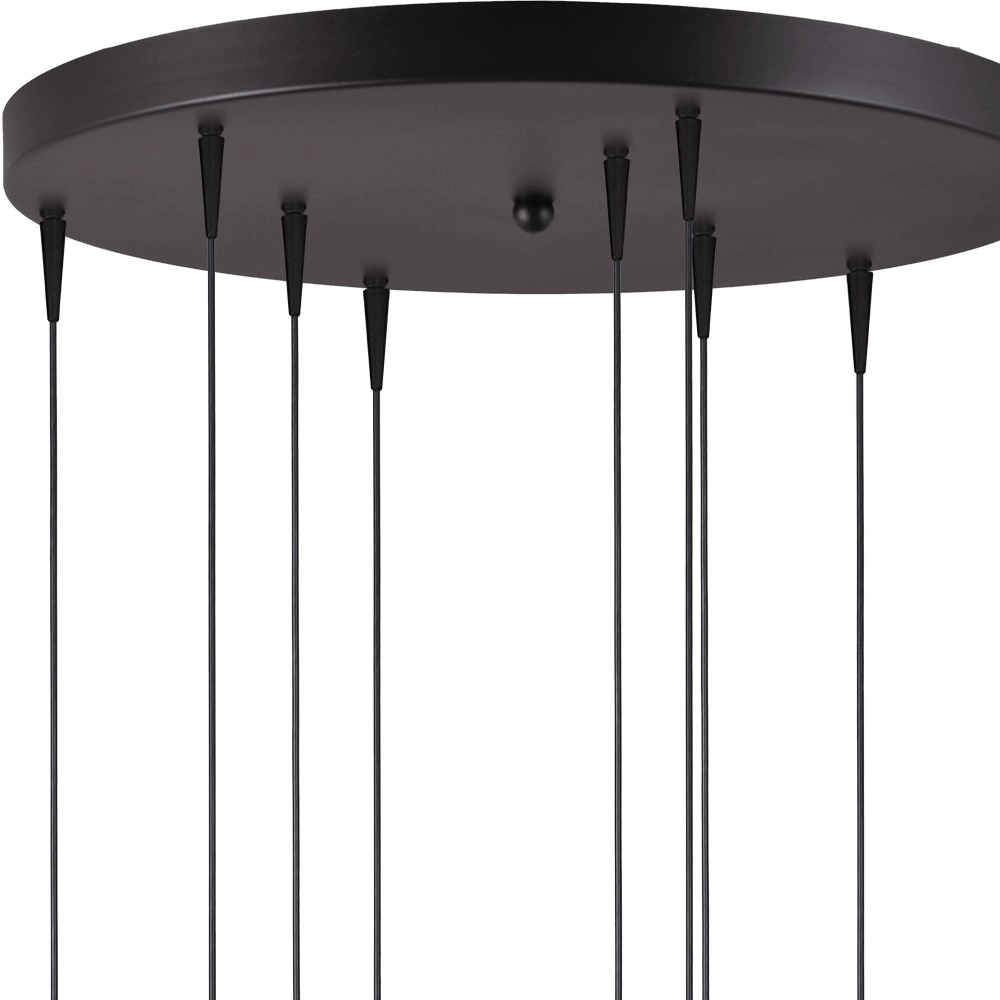 9-light pendant lamp Talana black with gold Ø 50cm DTW Masterlight 8718121352312