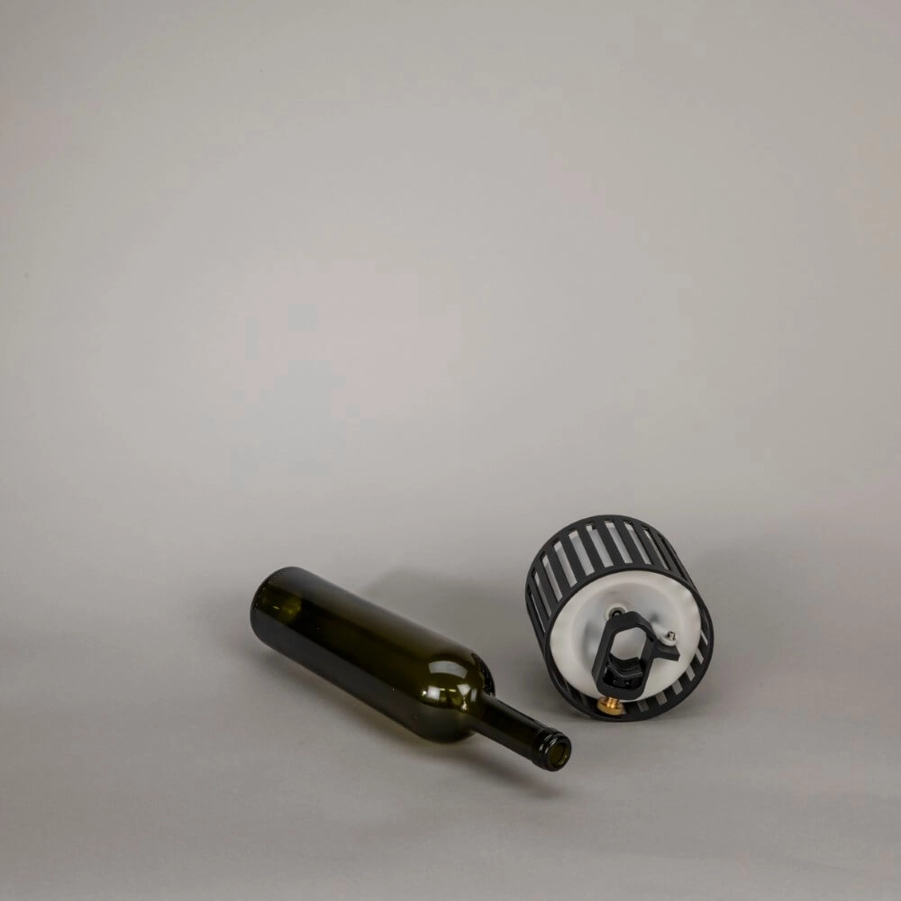 Unique table lamp Bottle Black rechargeable KonstSmide 7318308377520