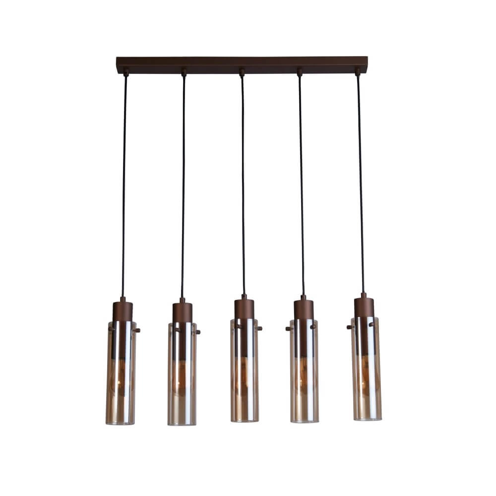 5-light pendant lamp Sweden II straight Searchlight 5053423272078