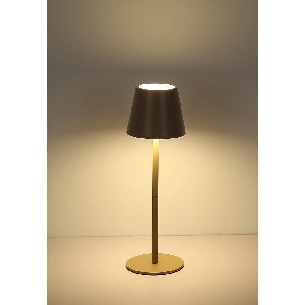Modern table lamp Vannie I Sand brown also rechargeable for bottle Globo 9007371468805
