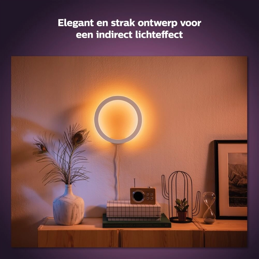 Wall lamp Cirle Hue Sana - White and Color white Philips 8719514343405