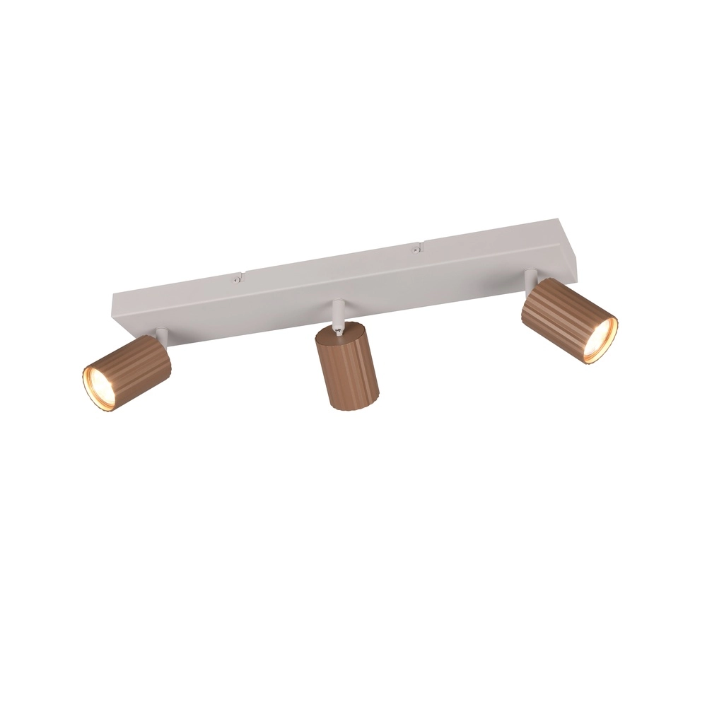 Surface-mounted spot Soka 3-light mocha brown