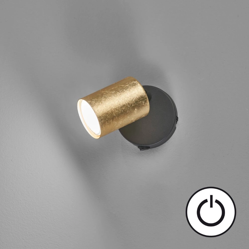 Wall lamp Vano black with gold Fischer & Honsel 4003694304979