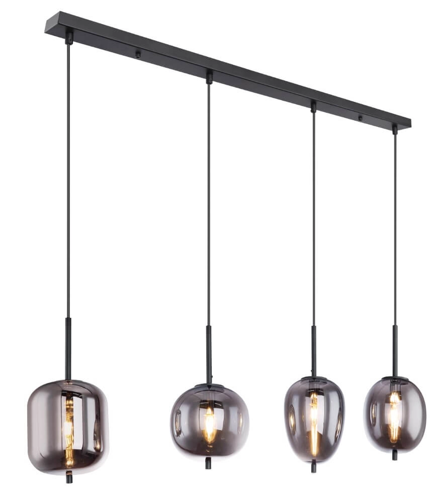 Hanging lamp Blacky black 4-light