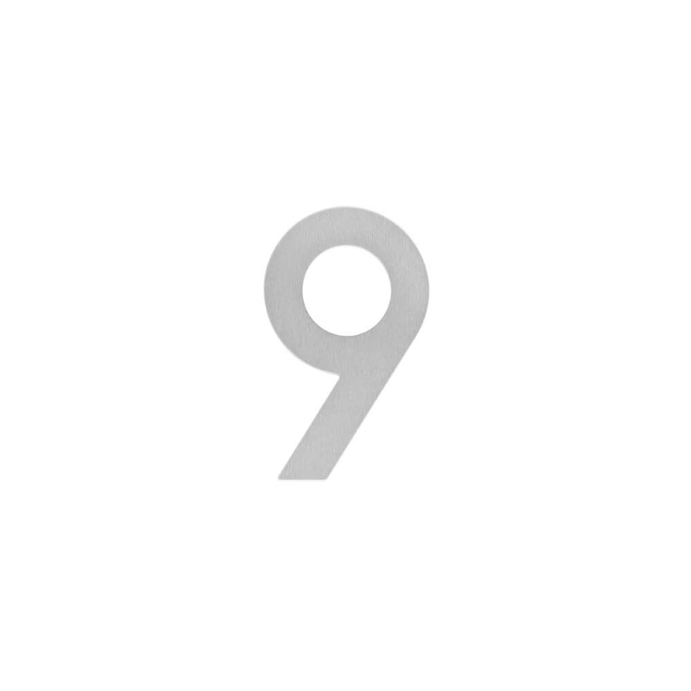 House number 9 Numbra 150x2mm stainless steel