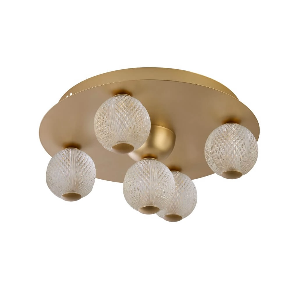 5-light ceiling lamp Asteroid gold Searchlight 5053423273402