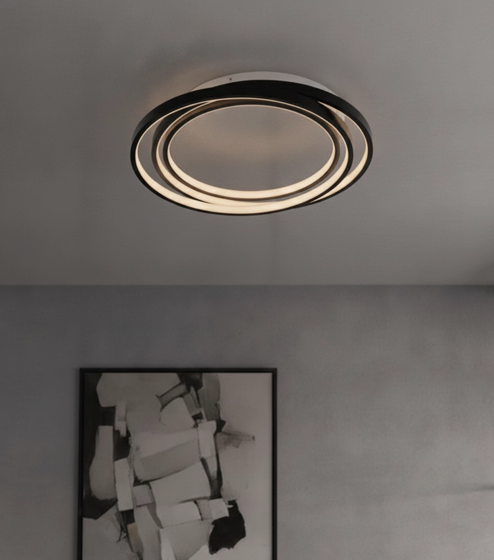 Round ceiling lamp Arbor black Ø 44cm