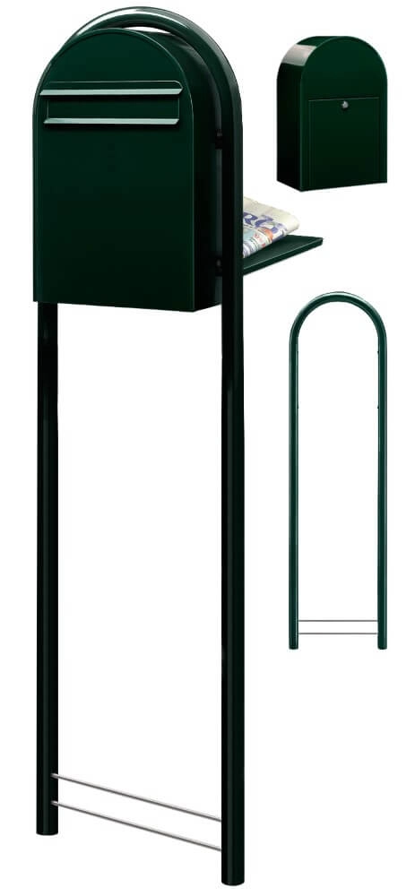 Mailbox Classic B 6064 Black and green Bobi 6417237006301