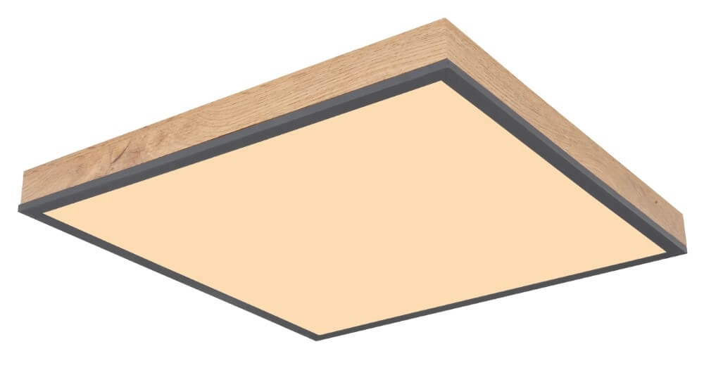 Wooden led ceiling light Doro 45x45cm