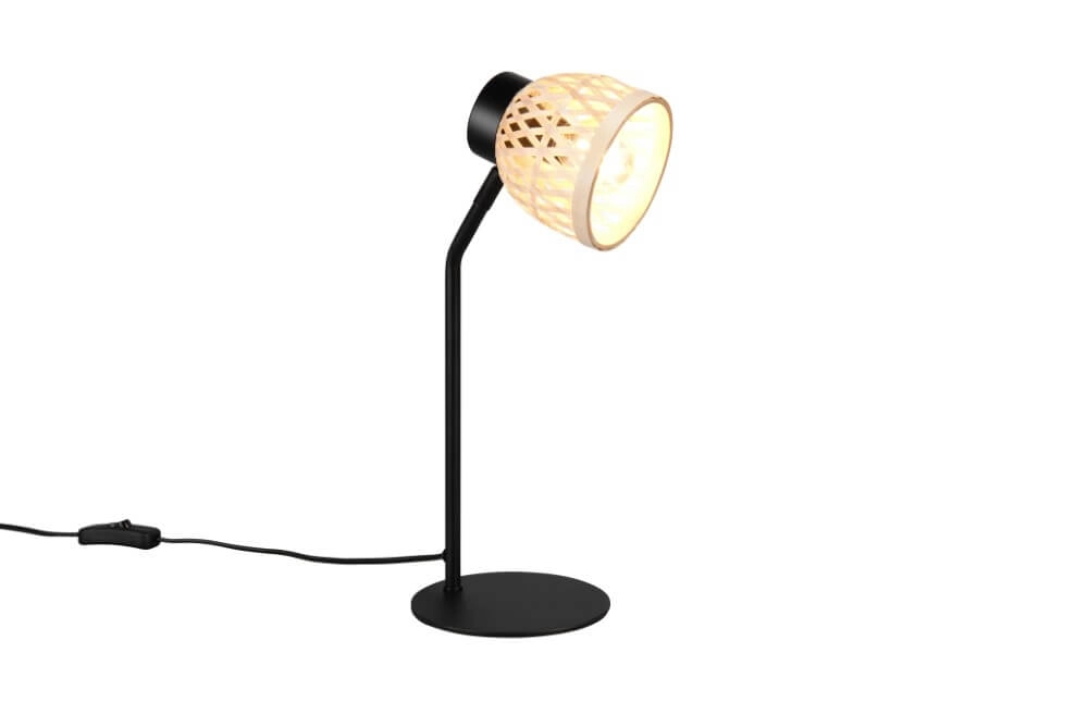 Black table lamp Laurent with cream cap Trio 4017807637571