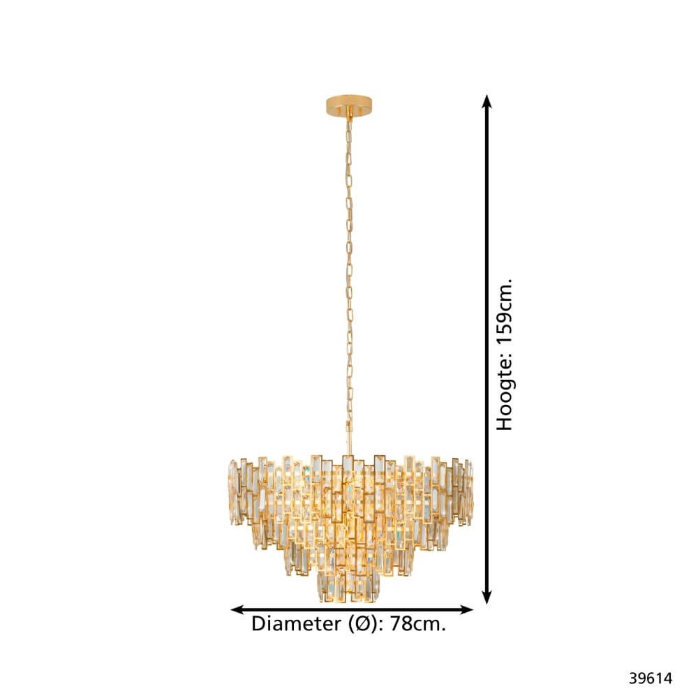 Ø 78cm chandelier Calmeilles gold Stars of Light 9002759396145